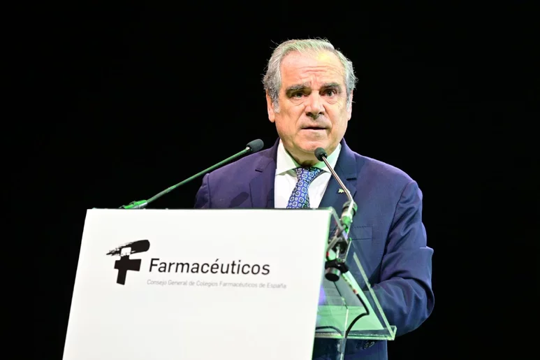 Jesús Aguilar, presidente del Consejo General de COF, en un momento de su discurso de los Premios Panorama. Foto: CONSEJO GENERAL DE COF.
